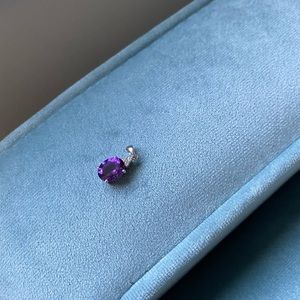 Amethyst and White Gold Pendant